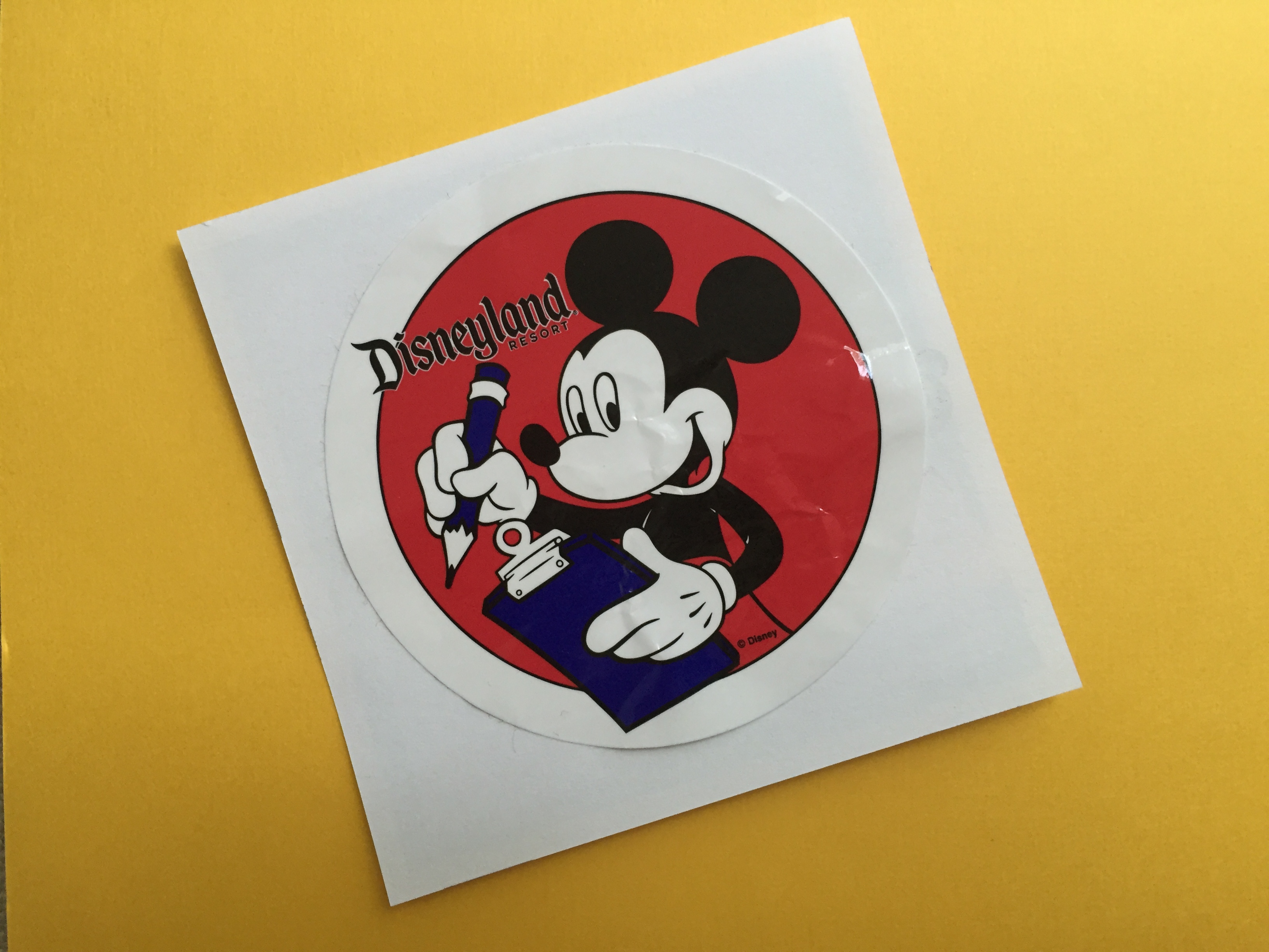 Free Disneyland Survey Mickey Mouse Sticker